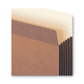 Redrope Drop-Front File Pockets with Fully Lined Gussets, 5.25" Expansion, Legal Size, Redrope, 10/Box - 