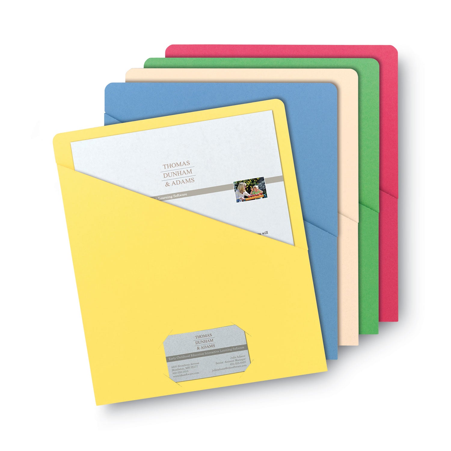 Organized Up Slash Jackets, Letter Size, Assorted Colors, 25/Pack - 