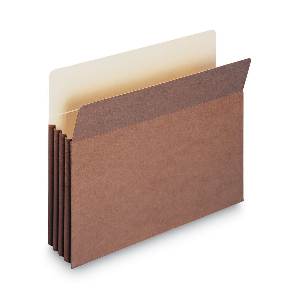 Redrope TUFF Pocket Drop-Front File Pockets with Fully Lined Gussets, 3.5" Expansion, Letter Size, Redrope, 10/Box - 