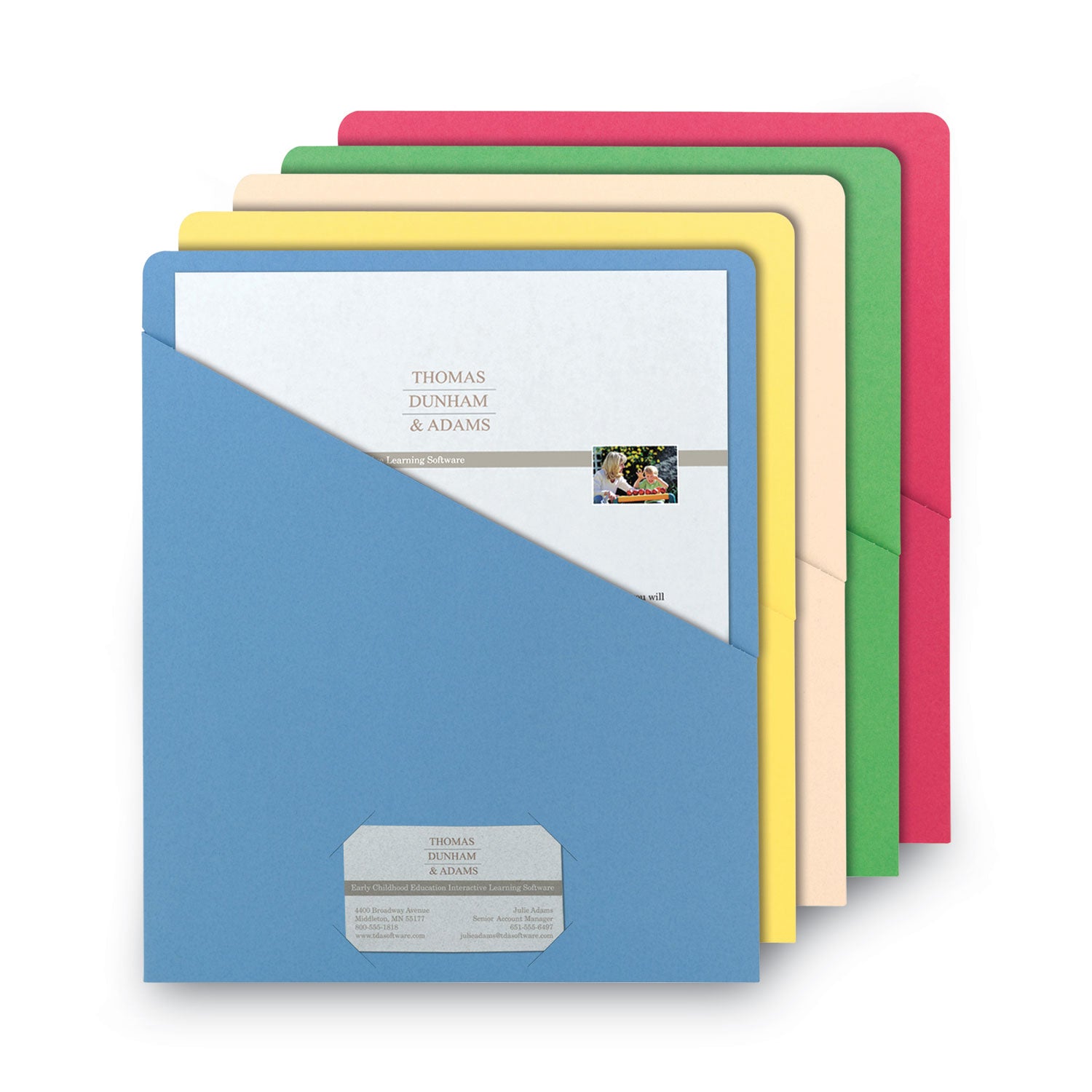 Organized Up Slash Jackets, Letter Size, Assorted Colors, 25/Pack - 