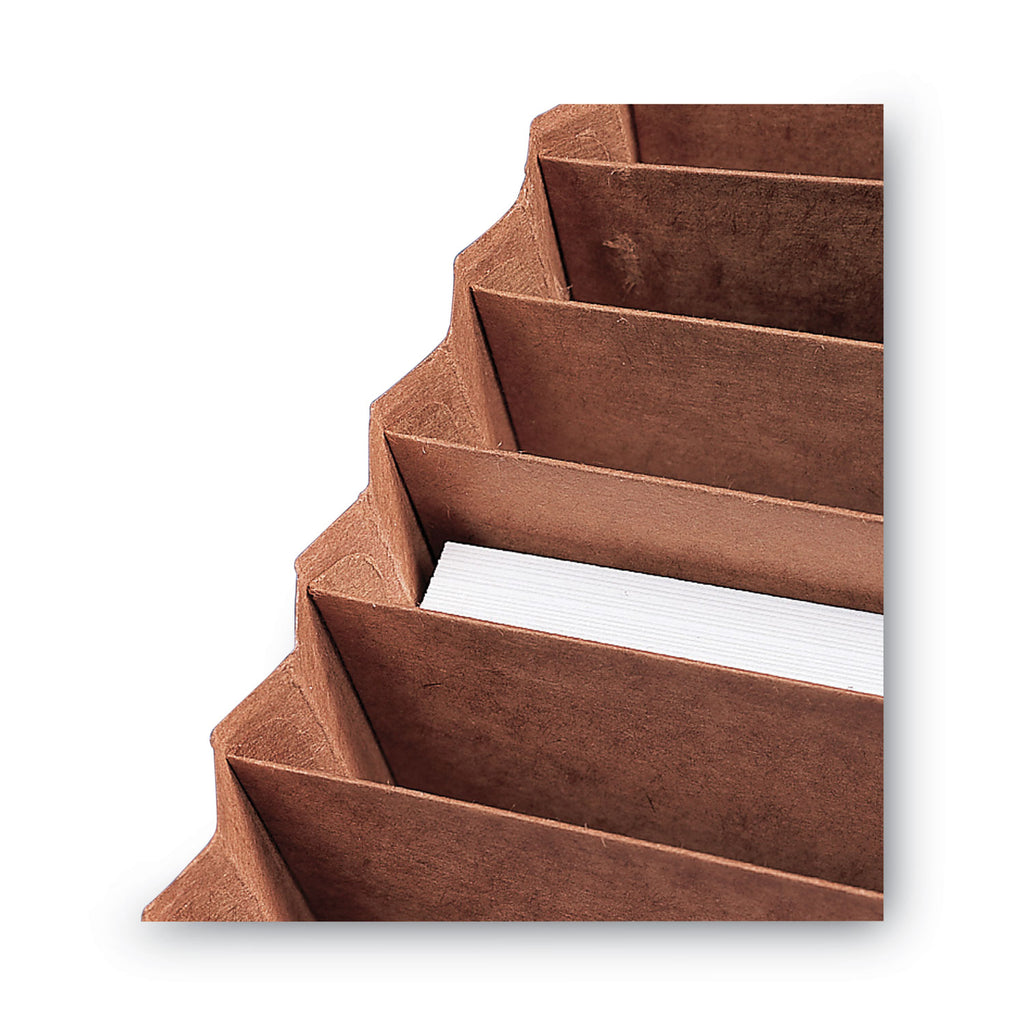 TUFF Expanding Open-Top Stadium File, 21 Sections, 1/21-Cut Tabs, Letter Size, Redrope - 