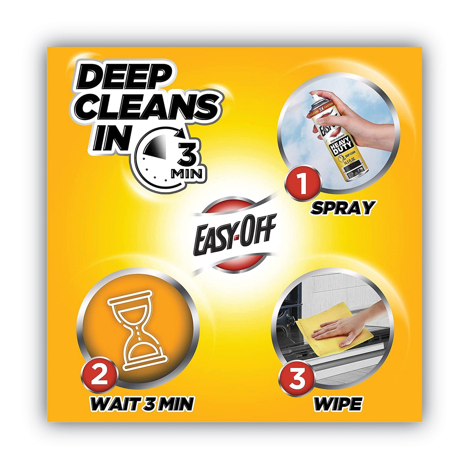 Heavy Duty Oven Cleaner, Fresh Scent, Foam, 14.5 oz Aerosol Spray, 12/Carton