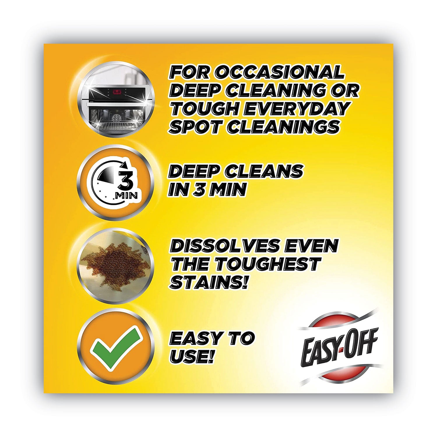 Heavy Duty Oven Cleaner, Fresh Scent, Foam, 14.5 oz Aerosol Spray, 6/Carton