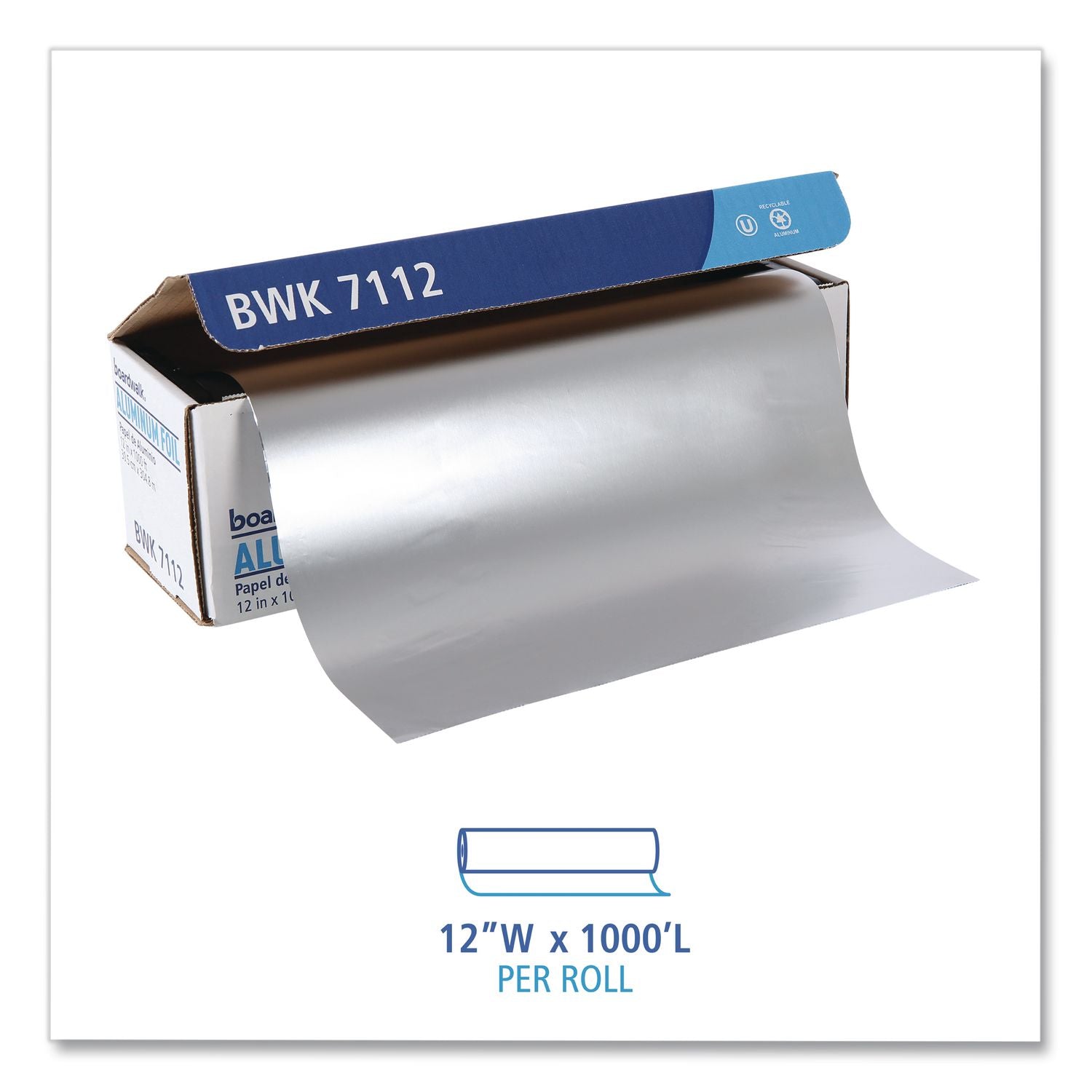 Standard Aluminum Foil Roll, 12" x 1,000 ft