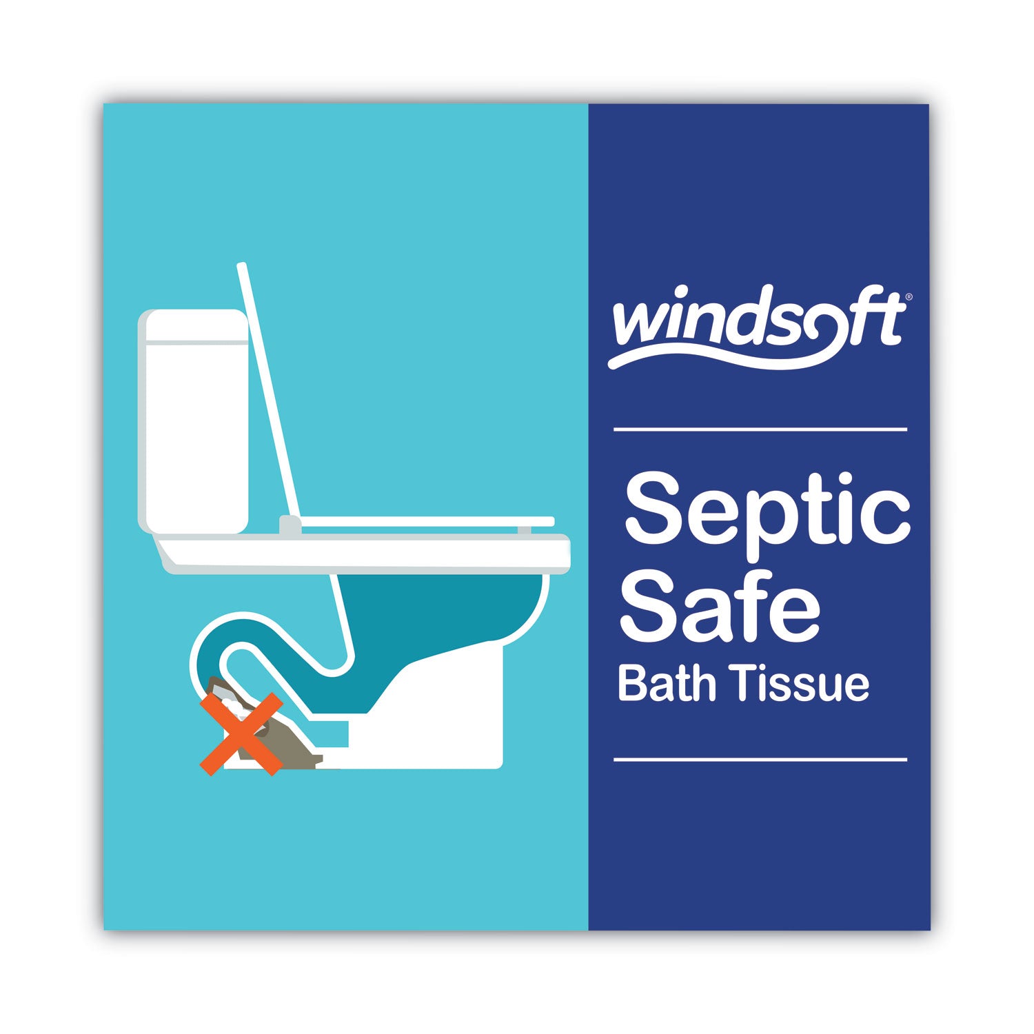 Premium Bath Tissue, Septic Safe, 2-Ply, White, 284 Sheets/Roll, 24 Rolls/Carton - 3