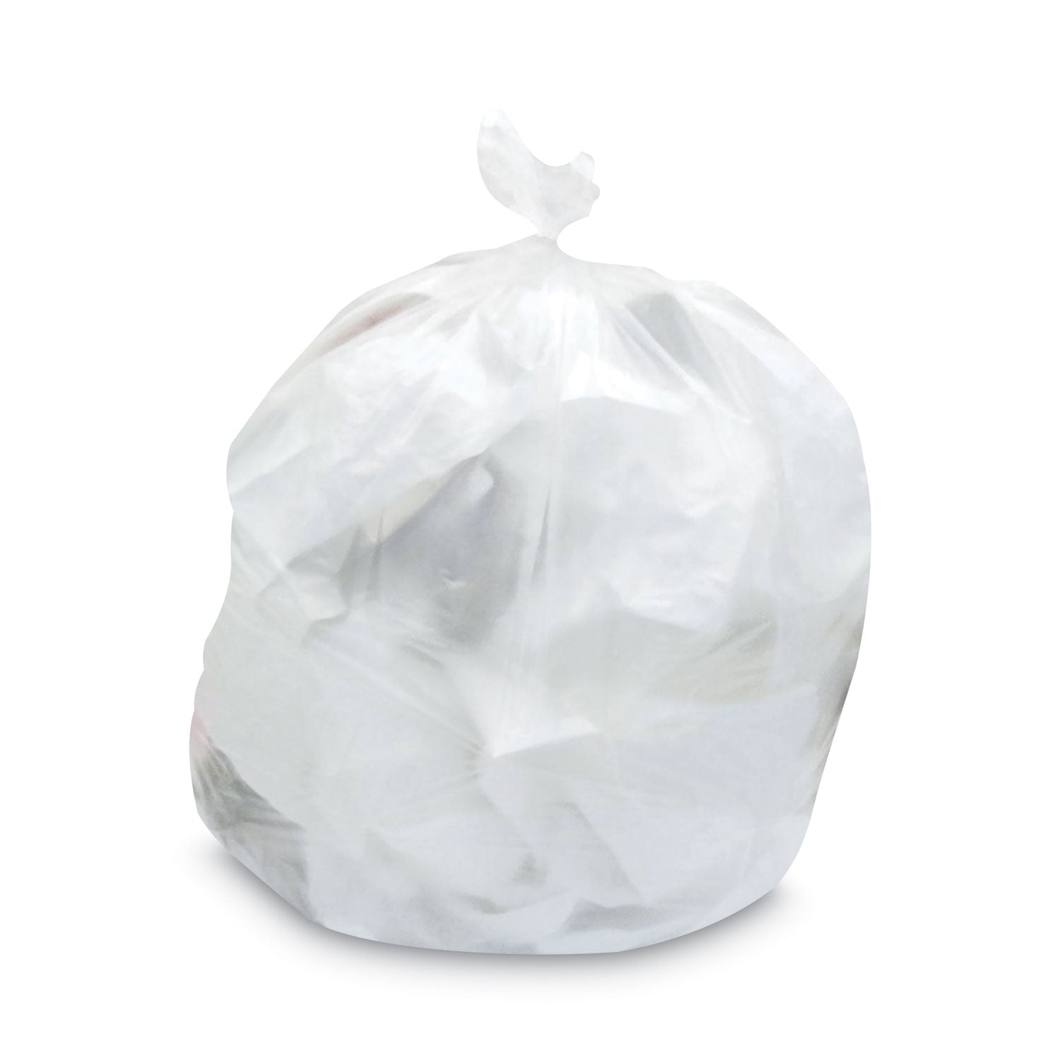 Mineral-Reinforced High-Density Waste Can Liners, 33 gal, 22.1 mic, 33 x 46, Natural, 25 Bags/Roll, 10 Rolls/Carton