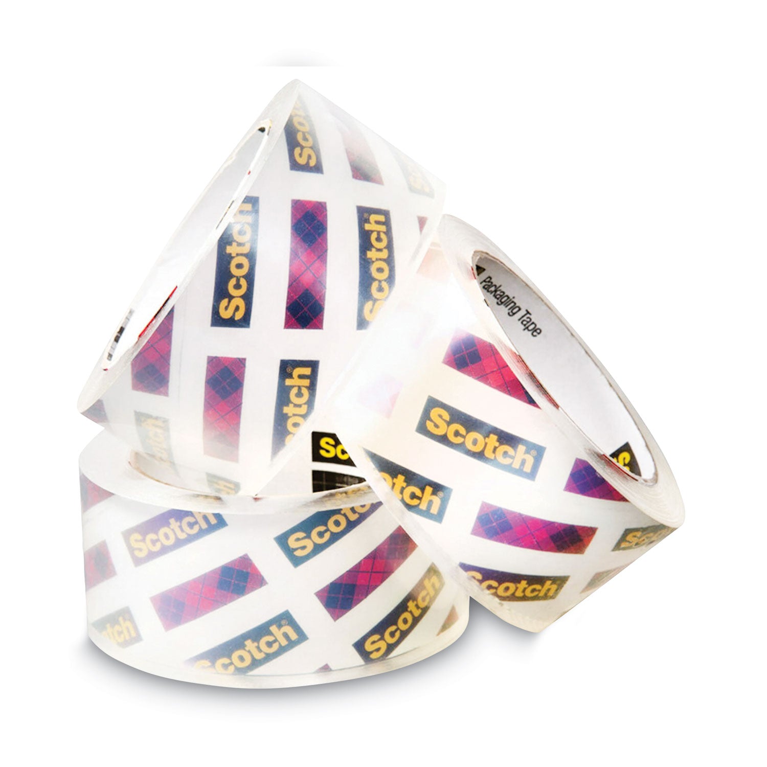 Box Lock Shipping Packaging Tape, 3" Core, 1.88" x 54.6 yds, Clear, 3/Pack