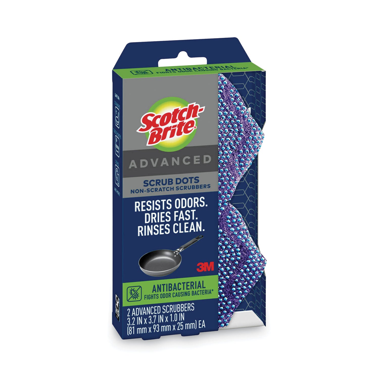advanced-scrub-dots-non-scratch-scrub-sponges-32-x-37-1-thick-light-blue-purple-2-pack_mmmsda2 - 2