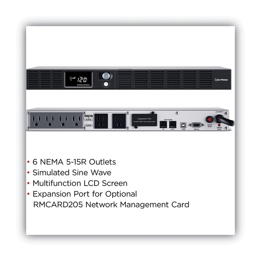 cyberpower-smart-app-lcd-6-outlets-500-va-1150-j_cypor500lcdrm1u - 5