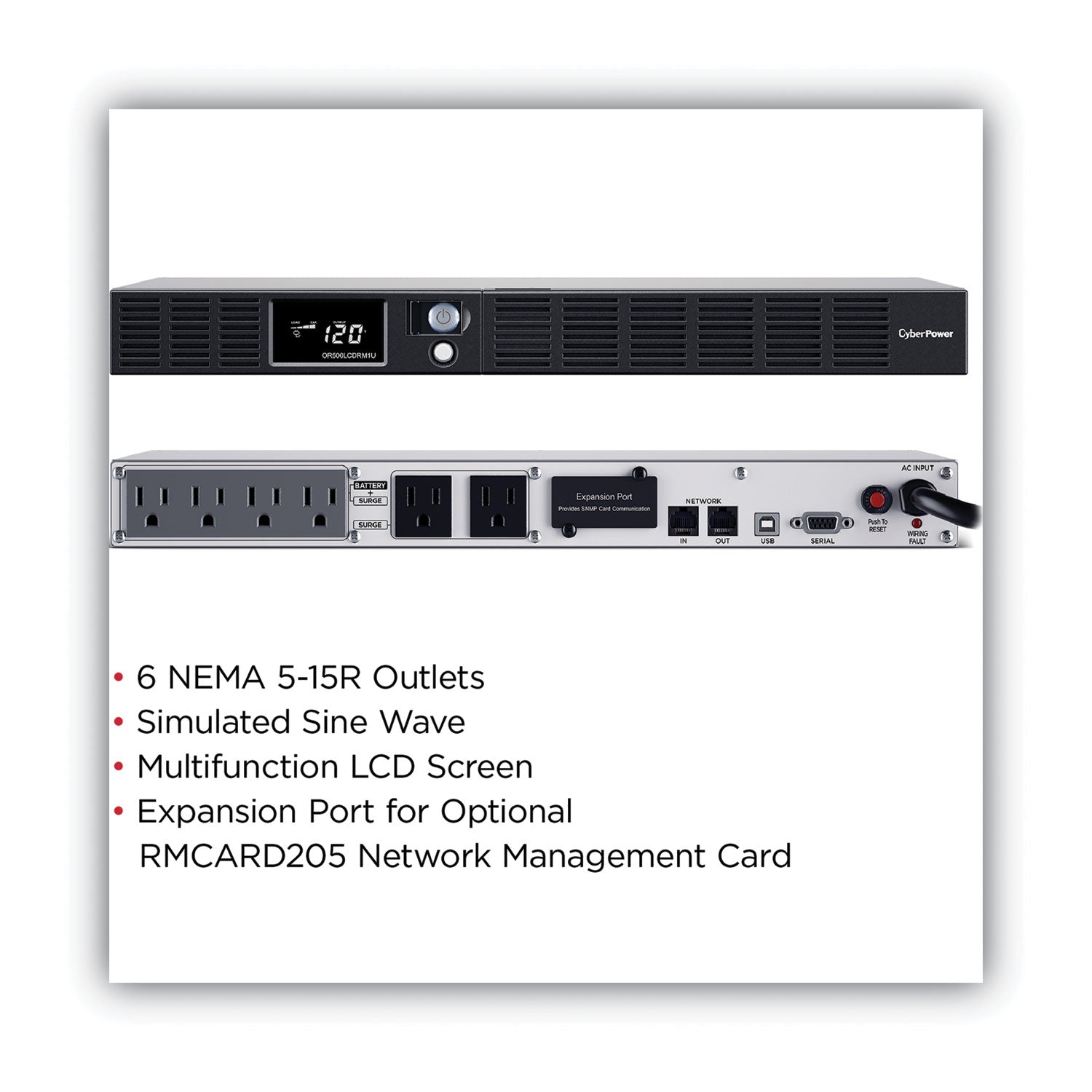 cyberpower-smart-app-lcd-6-outlets-500-va-1150-j_cypor500lcdrm1u - 5