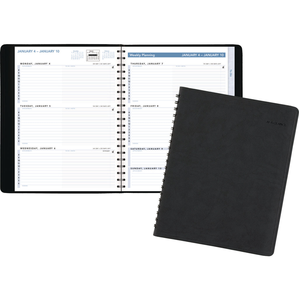 Executive Weekly/Monthly Planner Refill with Hourly Appointments, 8.75 x 6.88, White Sheets, 12-Month (Jan to Dec): 2024