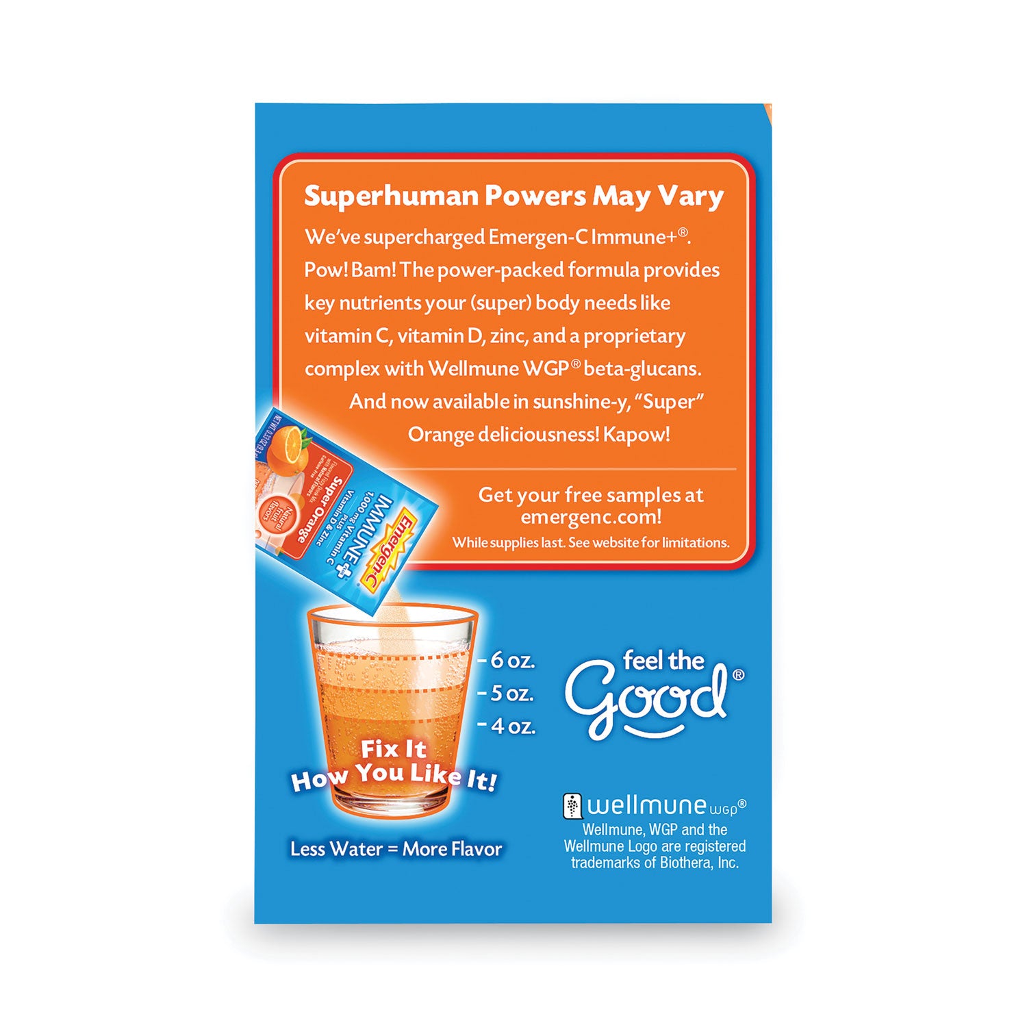 Immune+ Formula, 0.33 oz, Super Orange, 30 Packets