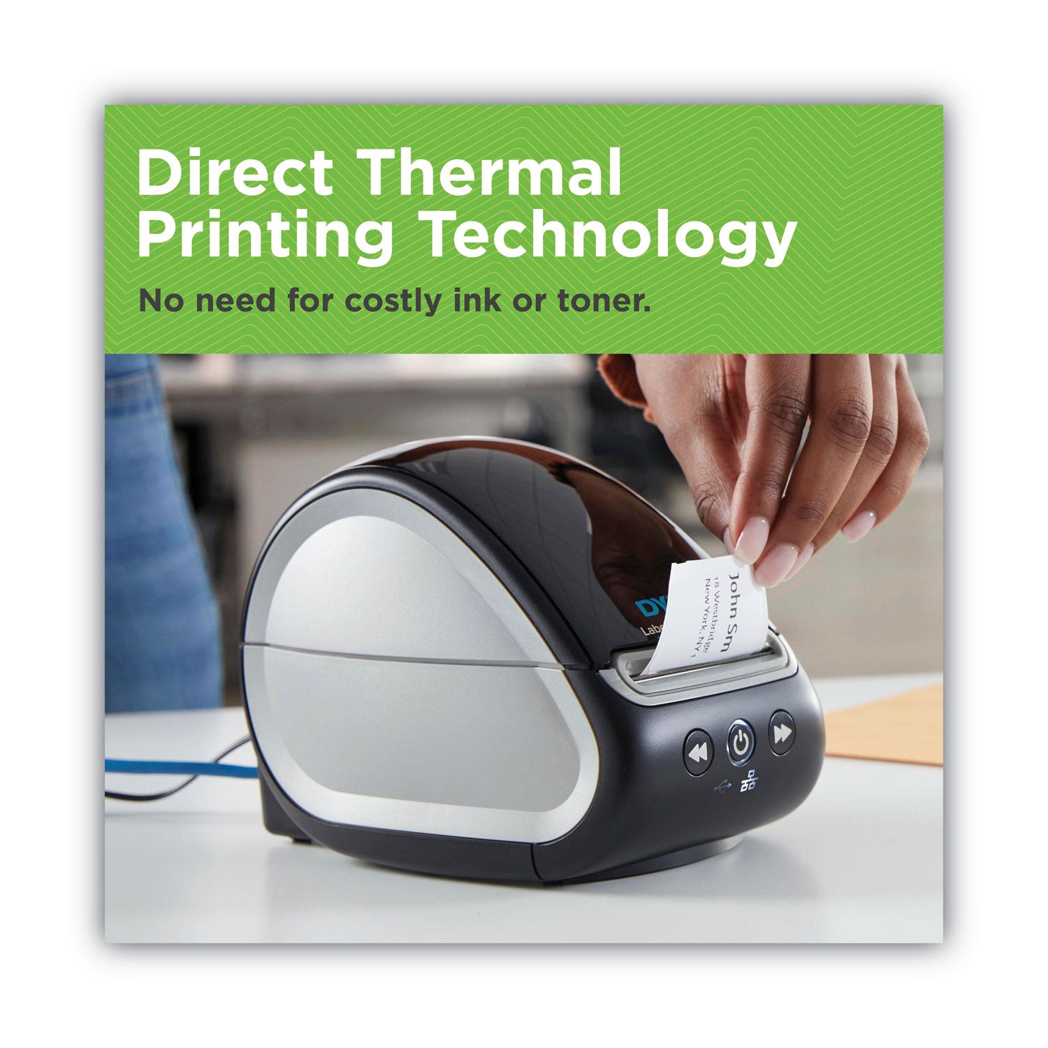 LabelWriter 550 Turbo Series Label Printer, 90 Labels/min Print Speed, 5.34 x 7.38 x 8.5