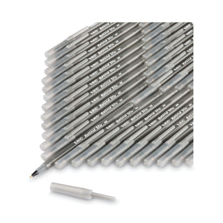 Round Stic Xtra Life Ballpoint Pen, Stick, Medium 1 mm, Black Ink, Translucent Black Barrel, Dozen
