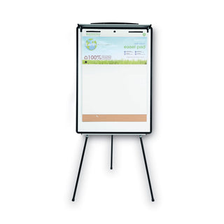 Magnetic Gold Ultra Dry Erase Tripod Easel with Extension Arms, 32" to 72", Black/Silver