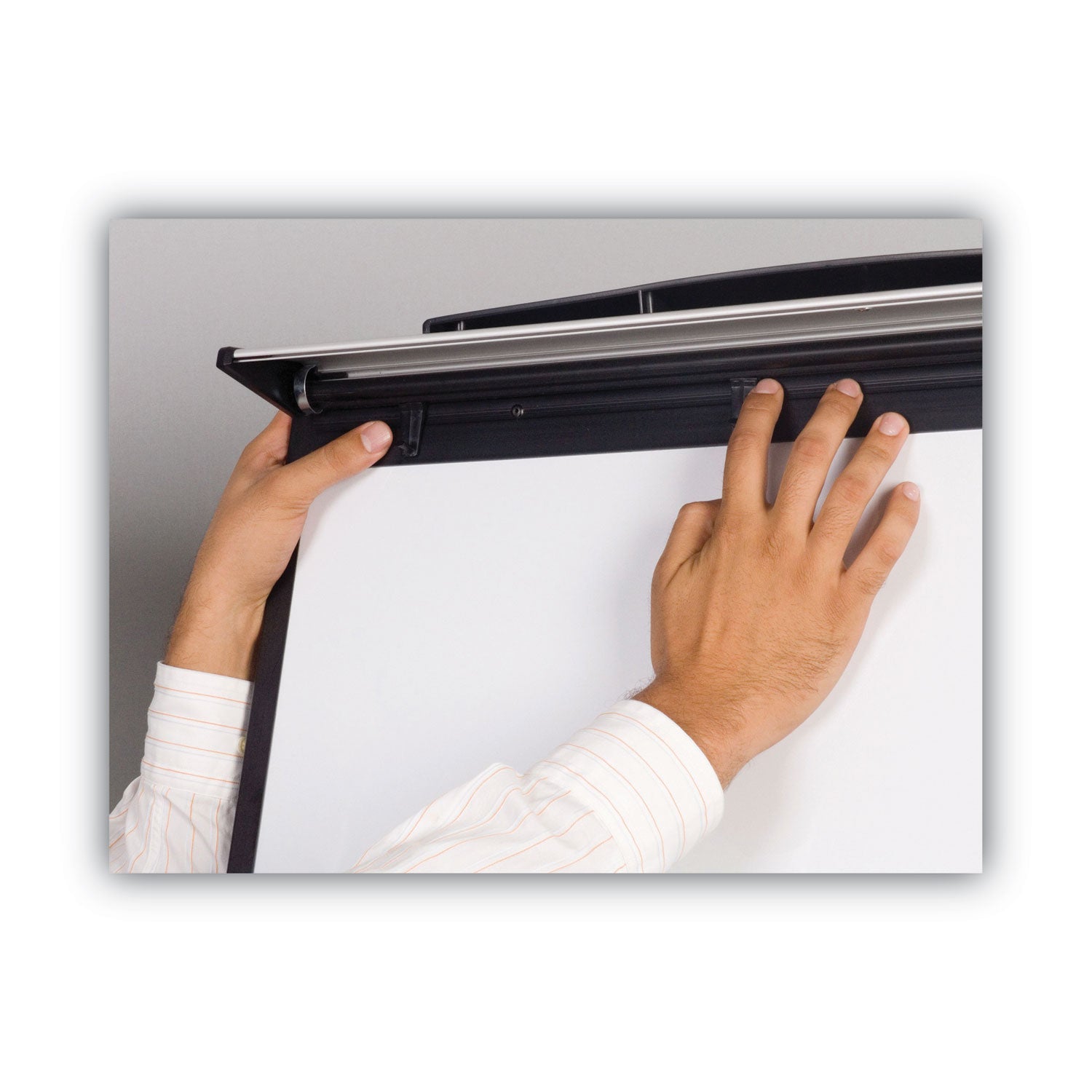 Magnetic Gold Ultra Dry Erase Tripod Easel with Extension Arms, 32" to 72", Black/Silver