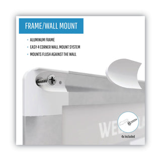 Magnetic Dry Erase Calendar Board, Weekly Calendar, 36 x 24, White Surface, Silver Aluminum Frame - 
