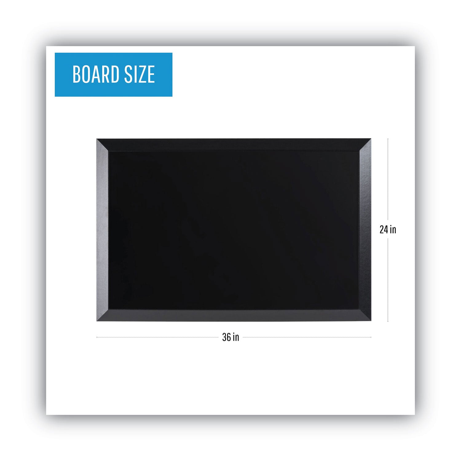 Kamashi Wet-Erase Board, 36 x 24, Black Surface, Black Wood Frame - 