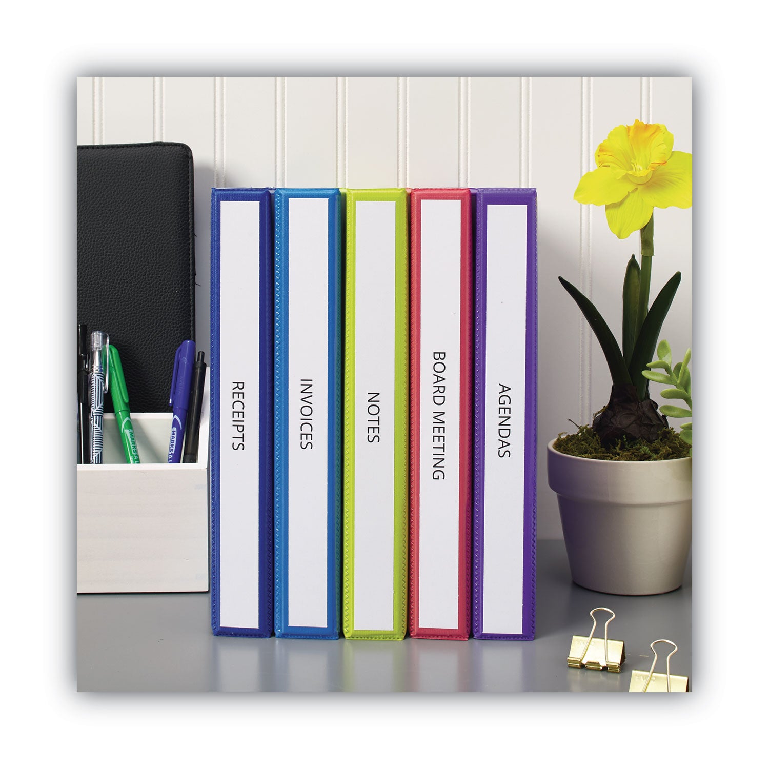 Binder Spine Inserts, 1" Spine Width, 8 Inserts/Sheet, 5 Sheets/Pack