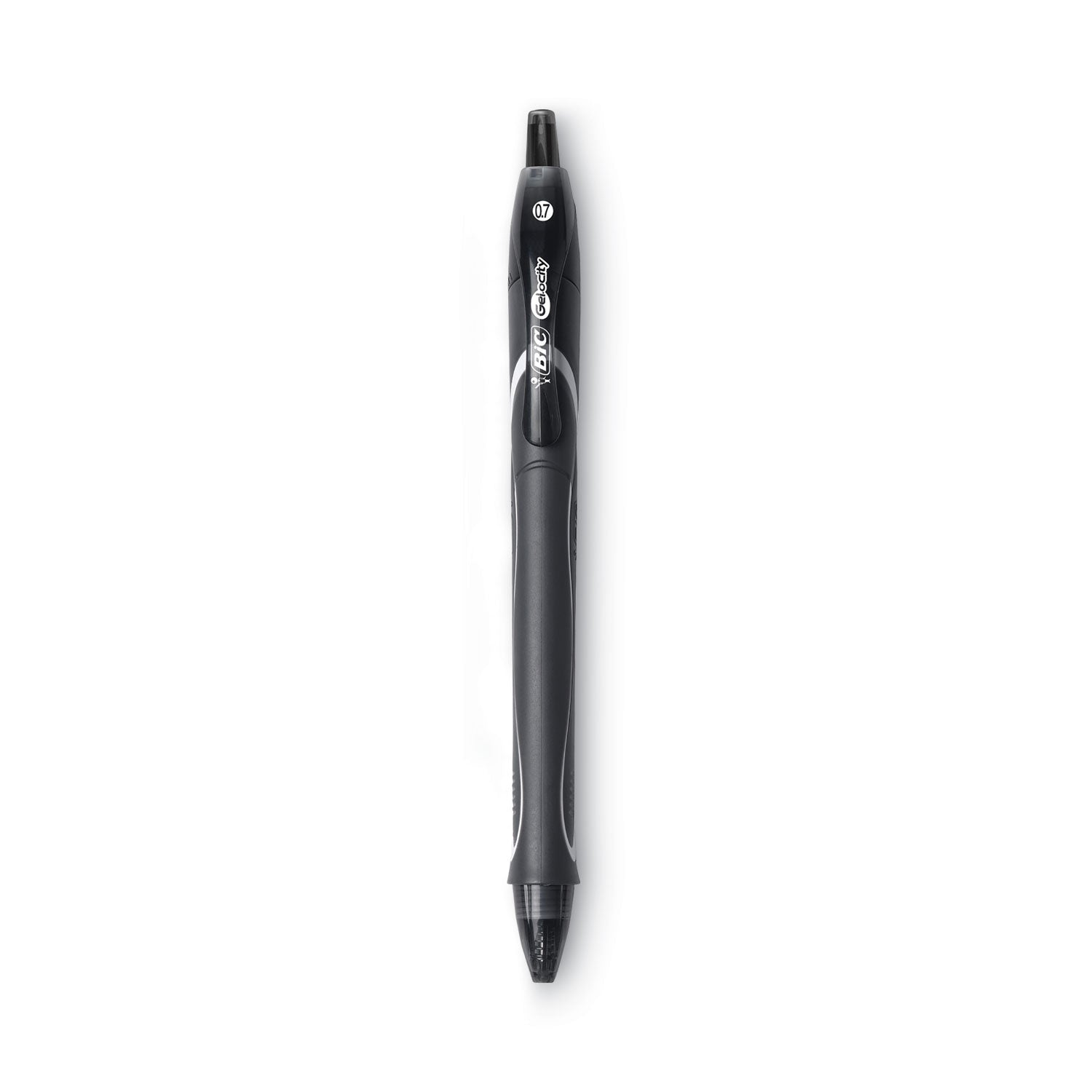 Gel-ocity Quick Dry Gel Pen, Retractable, Medium 0.7 mm, Black Ink, Black Barrel, Dozen