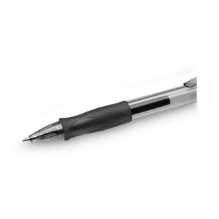 Gel-ocity Gel Pen, Retractable, Medium 0.7 mm, Black Ink, Translucent Black Barrel, Dozen