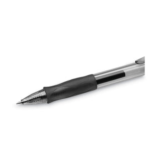 Gel-ocity Gel Pen Value Pack, Retractable, Medium 0.7 mm, Black Ink, Clear/Black Barrel, 24/Pack