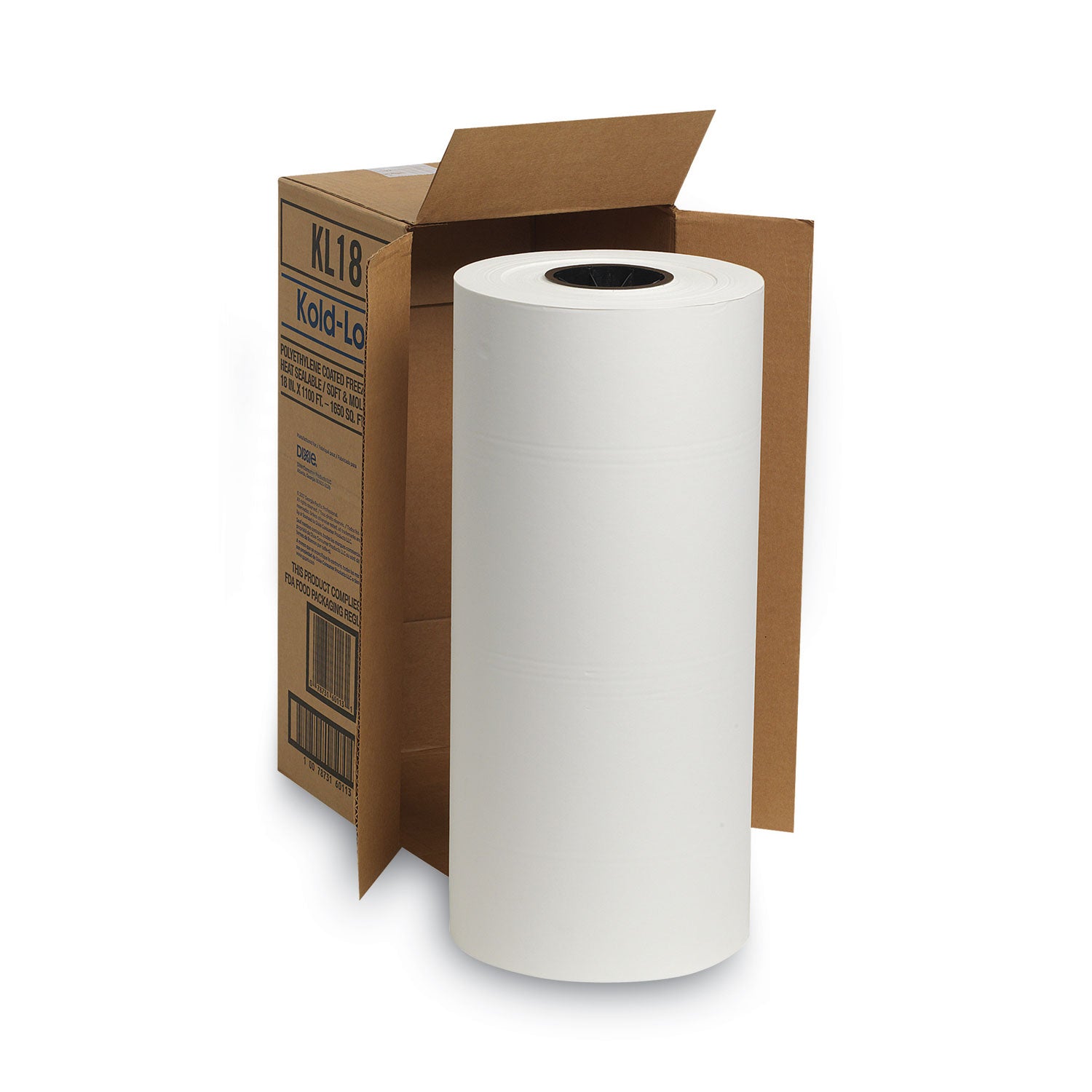 Kold-Lok Polyethylene-Coated Freezer Paper Roll, 18" x 1,100 ft, White - 