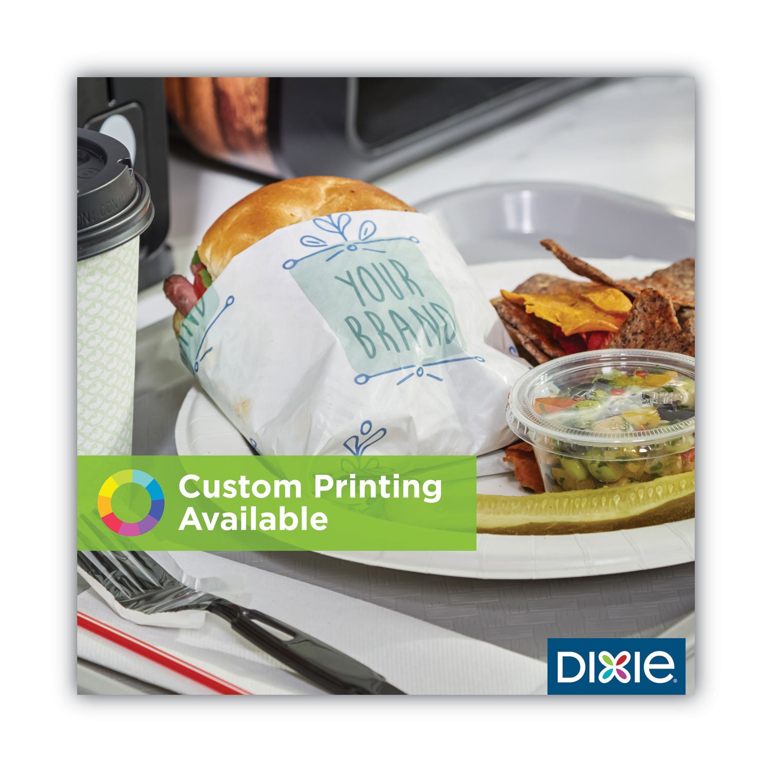 All-Purpose Food Wrap, Dry Wax Paper, 12 x 12, White, 1,000/Carton