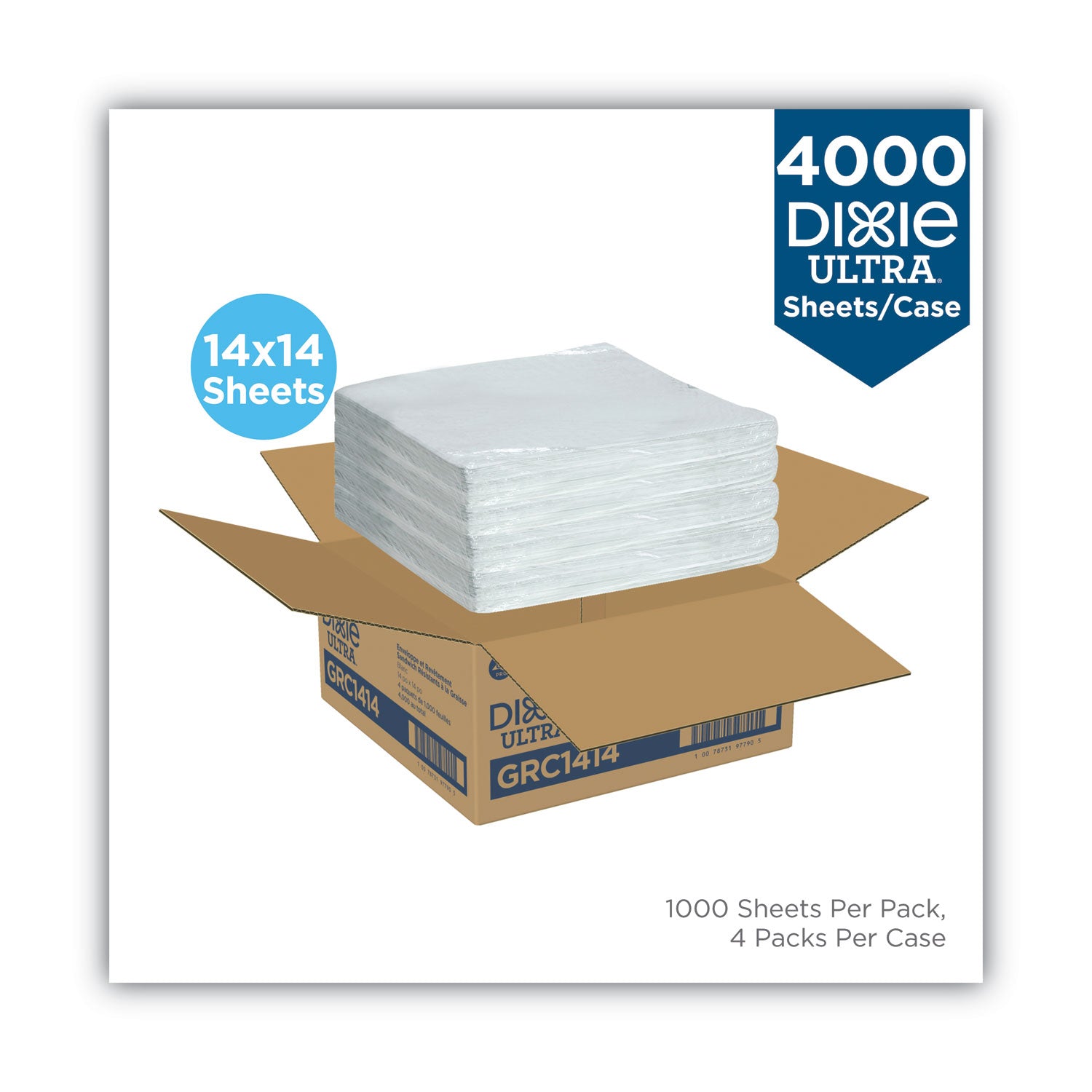 all-purpose-food-wrap-dry-wax-paper-14-x-14-white-1000-carton_dxegrc1414 - 2