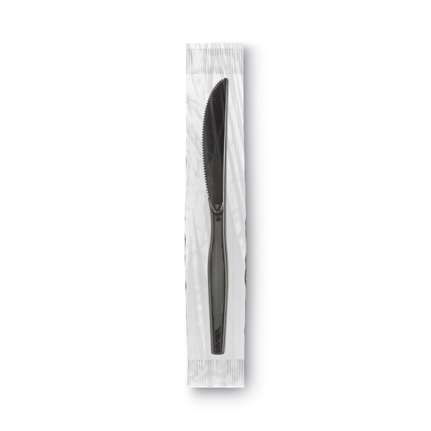 GrabN Go Wrapped Cutlery, Knives, Black, 90/Box
