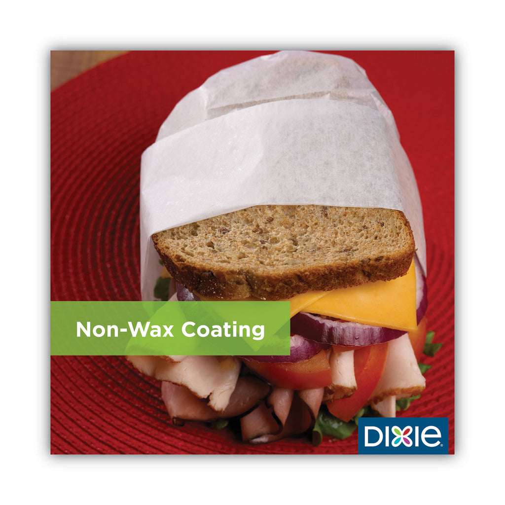 All-Purpose Food Wrap, Dry Wax Paper, 12 x 12, White, 1,000/Carton