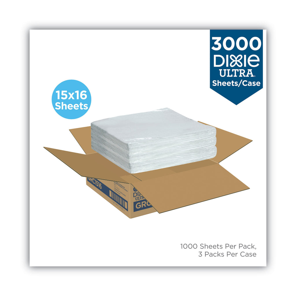 All-Purpose Food Wrap, Dry Wax Paper, 15 x 16, White, 1,000/Carton
