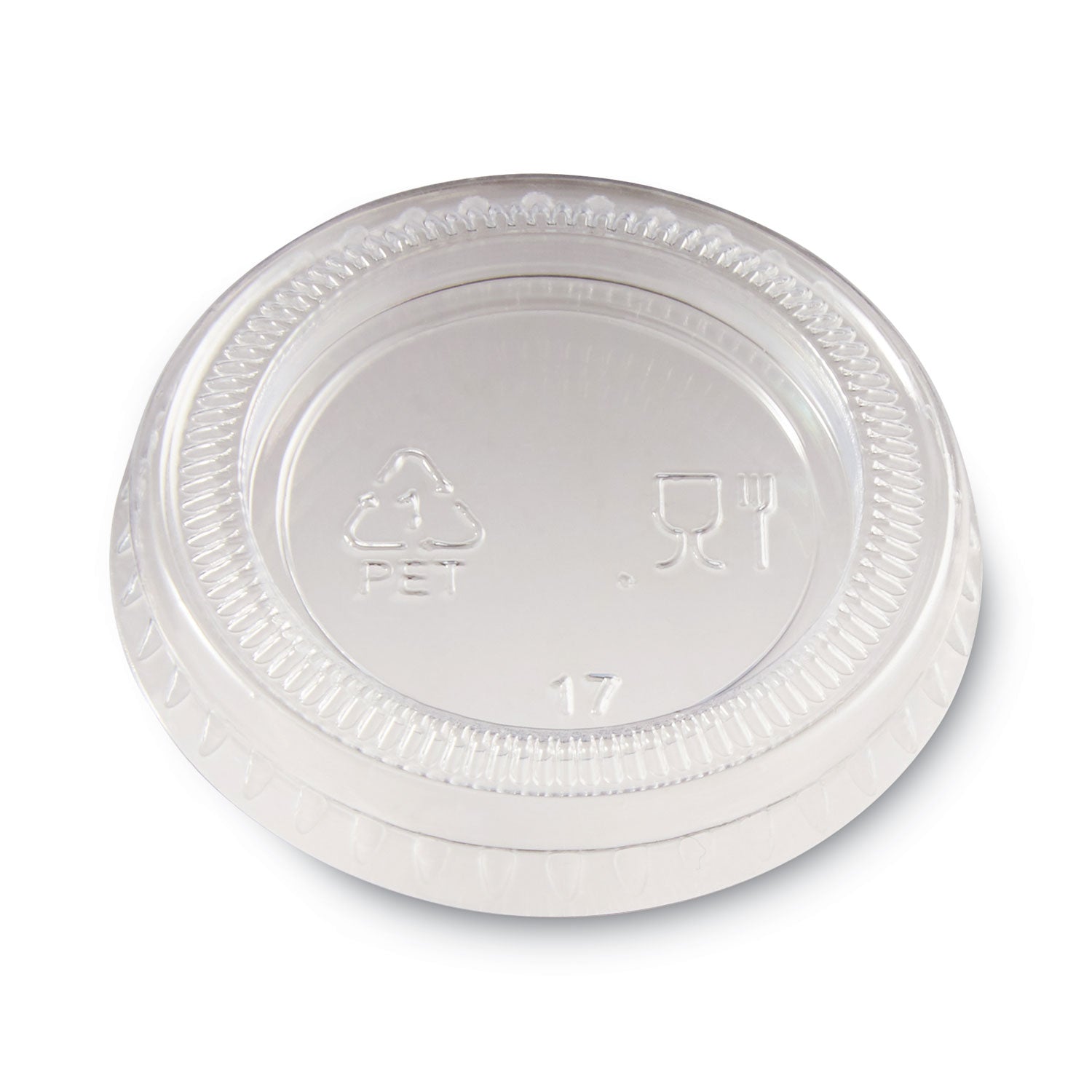 plastic-portion-cup-lid-fits-1-oz-portion-cups-clear-4800-carton_dxepl10clear - 1