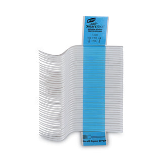 SmartStock Plastic Cutlery Refill, Fork, 5.8", Series-B Mediumweight, White, 40/Pack, 24 Packs/Carton