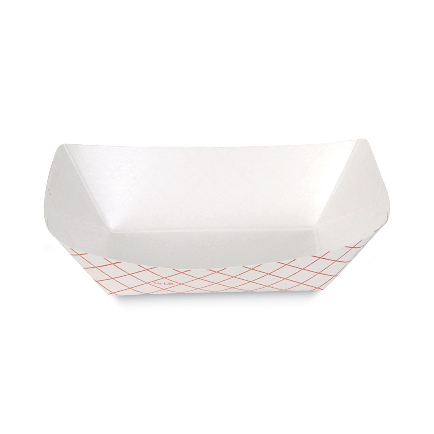 kant-leek-clay-coated-paper-food-tray-05-lb-capacity-53-x-375-x-14-red-plaid-1000-carton_dxerp50 - 1