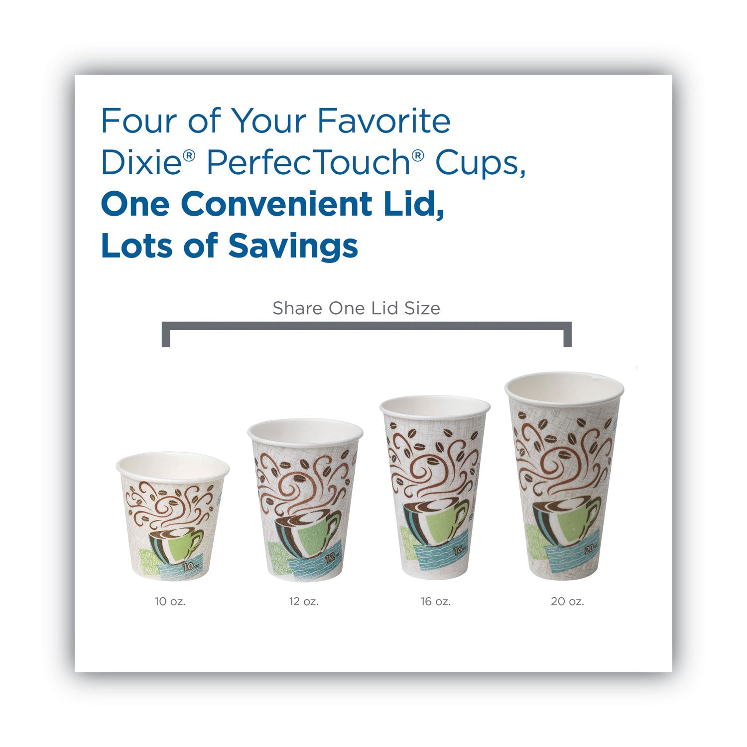 Dome Drink-Thru Lids, Fits 10 oz to 20 oz Dixie Paper Hot Cups, White, 100/Pack