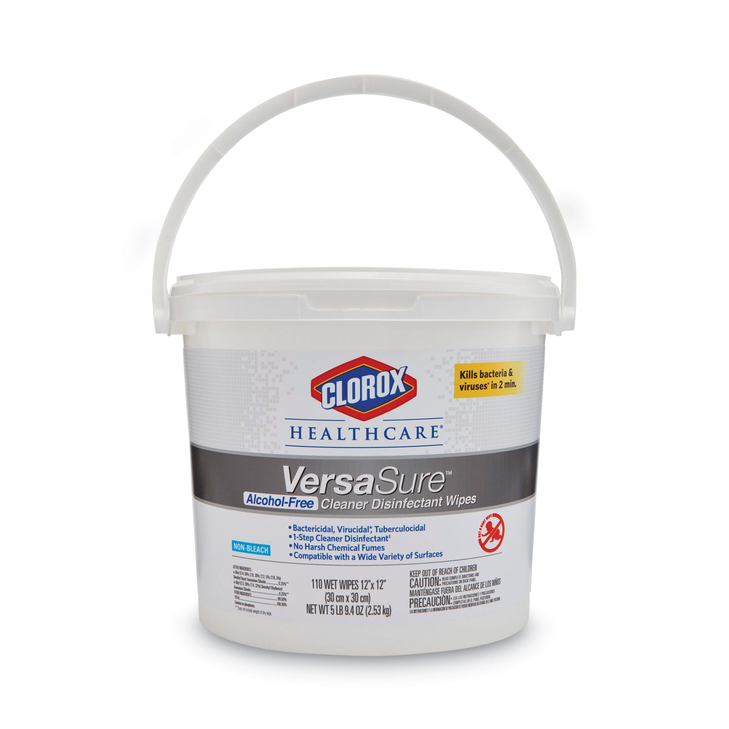 versasure-cleaner-disinfectant-wipes-1-ply-12-x-12-fragranced-white-110-bucket-2-buckets-carton_clo31759 - 2