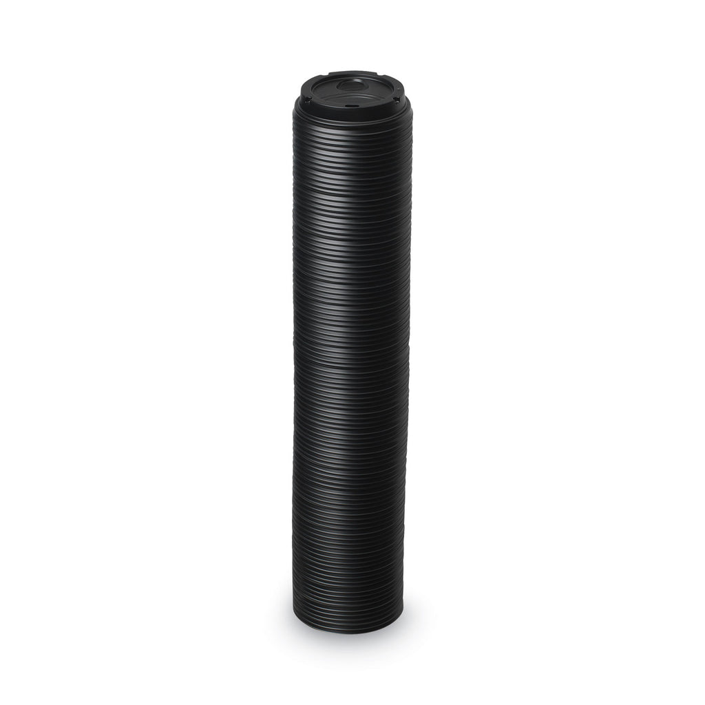 Drink-Thru Lids, Fits 10 oz to 20 oz Cups, Plastic, Black, 1,000/Carton