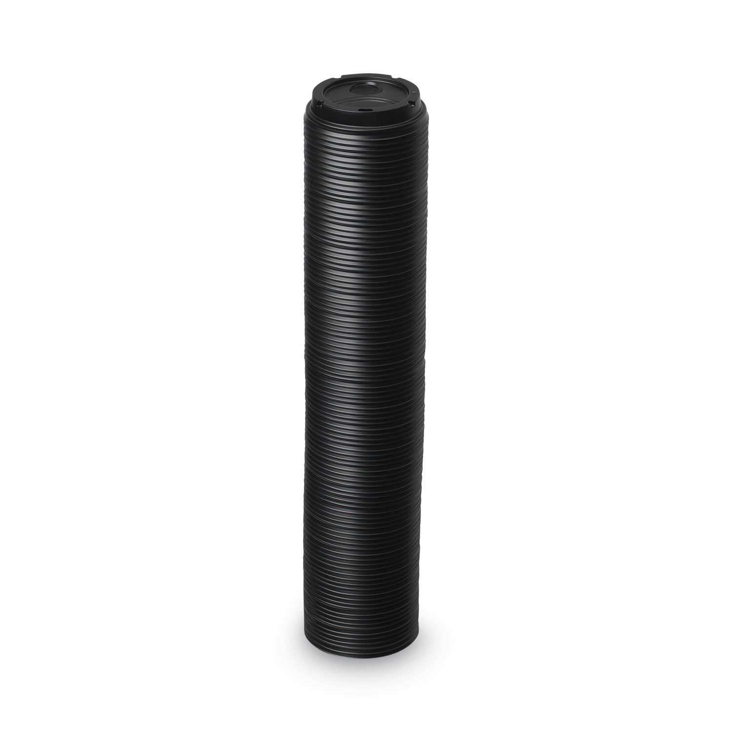 Drink-Thru Lids, Fits 10 oz to 20 oz Cups, Plastic, Black, 1,000/Carton