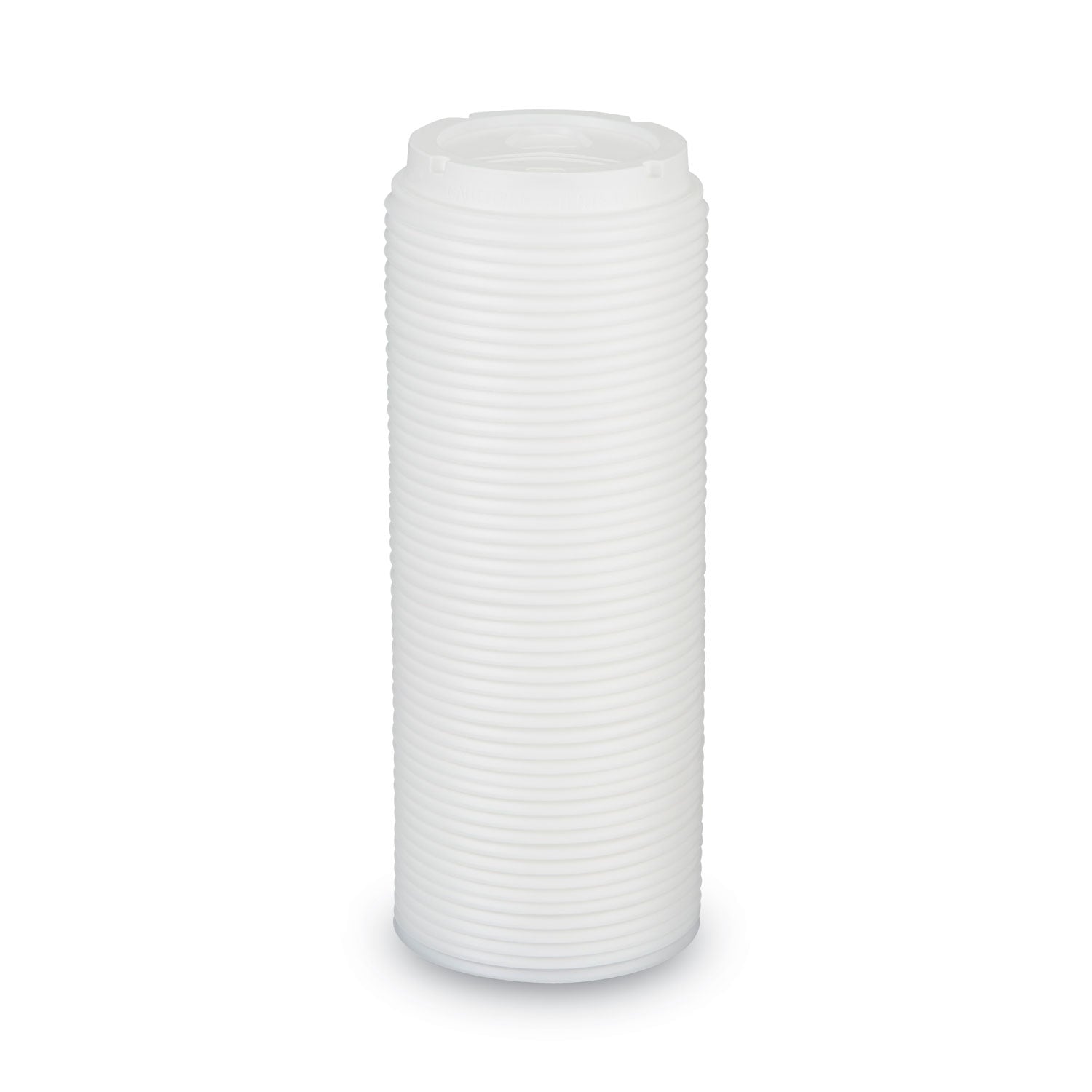 Dome Drink-Thru Lids, Fits 10 oz to 16 oz PerfecTouch; 12 oz to 20 oz WiseSize Cup, White, 50/Pack - 