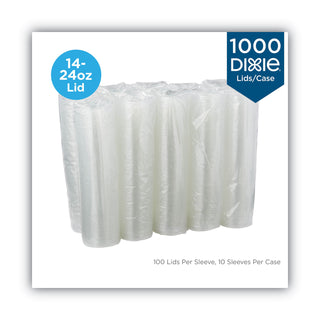 Cold Drink Cup Lids, Fits 16 oz Plastic Cold Cups, Clear, 100/Sleeve, 10 Sleeves/Carton - 3