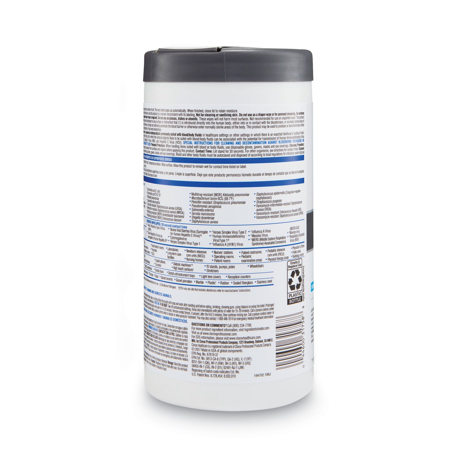 versasure-cleaner-disinfectant-wipes-1-ply-675-x-8-fragranced-white-150-canister-6-canisters-carton_clo31758 - 3