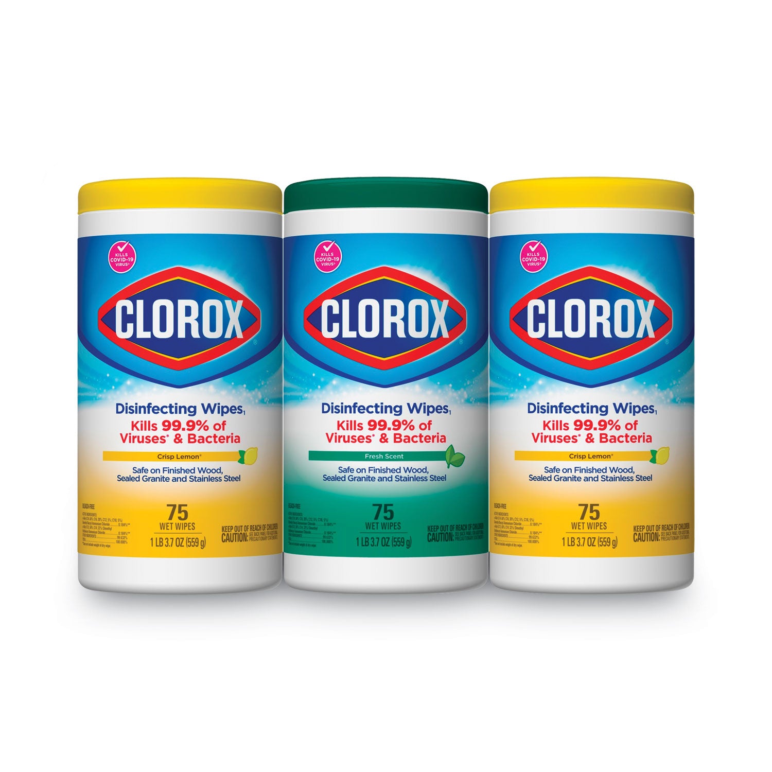disinfecting-wipes-1-ply-7-x-8-fresh-scent-citrus-blend-white-75-canister-3-canisters-pack_clo30208pk - 1