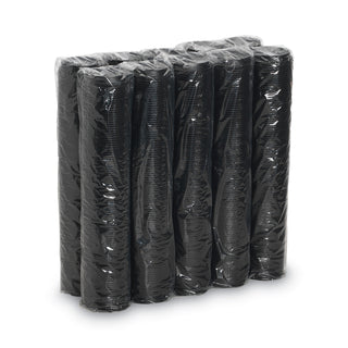 Drink-Thru Lids, Fits 10 oz to 20 oz Cups, Plastic, Black, 1,000/Carton