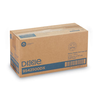 White Dome Lid Fits 10 oz to 16 oz Perfectouch Cups, 12 oz to 20 oz Hot Cups, WiseSize, 500/Carton