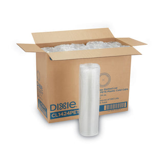 Cold Drink Cup Lids, Fits 16 oz Plastic Cold Cups, Clear, 100/Sleeve, 10 Sleeves/Carton - 5