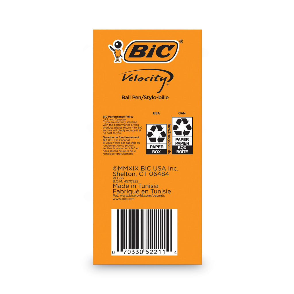 Velocity Easy Glide Ballpoint Pen Value Pack, Retractable, Medium 1 mm, Blue Ink, Translucent Blue Barrel, 36/Pack