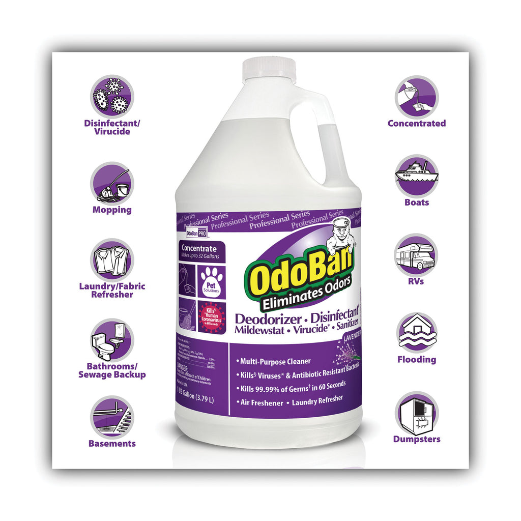 concentrate-odor-eliminator-and-disinfectant-lavender-scent-1-gal-bottle-4-carton_odo911162g4 - 4