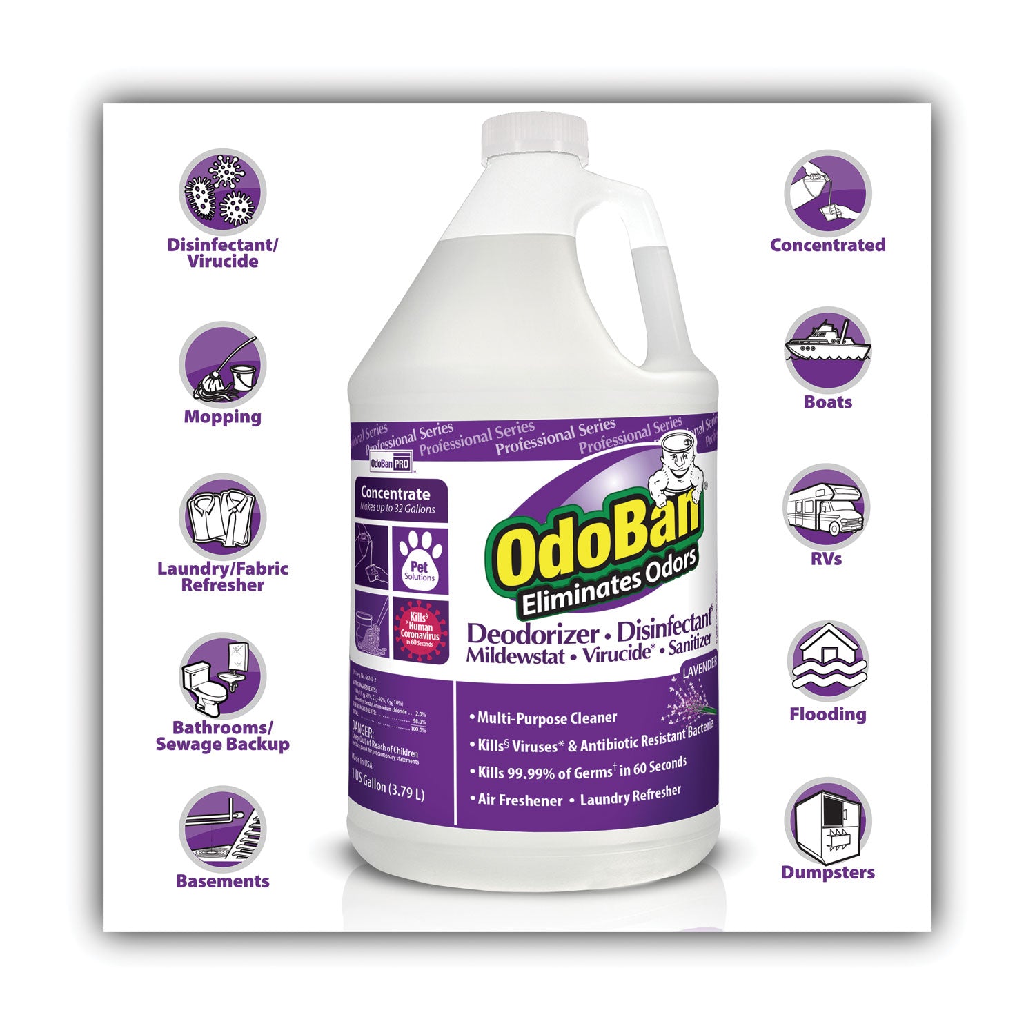 concentrate-odor-eliminator-and-disinfectant-lavender-scent-1-gal-bottle-4-carton_odo911162g4 - 4
