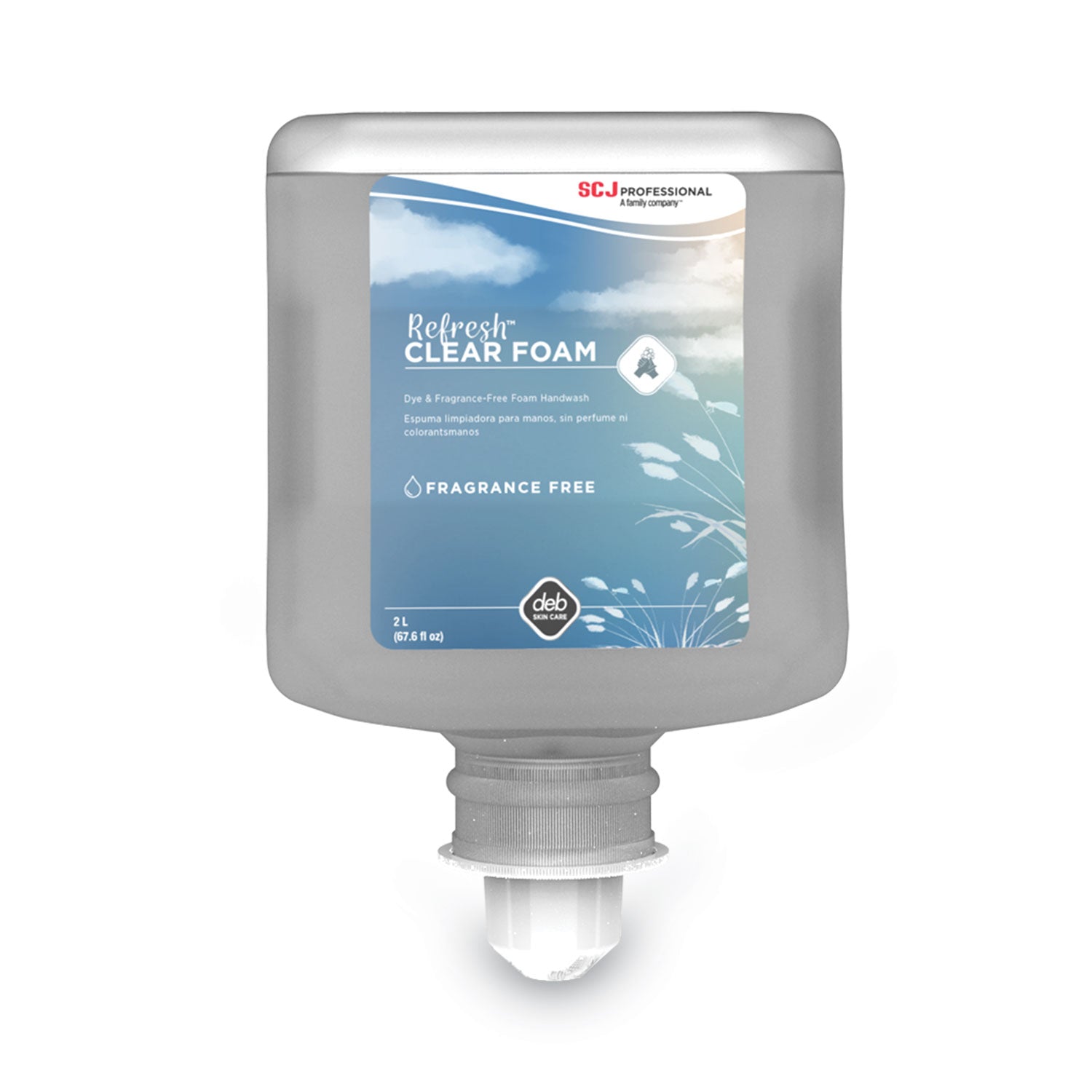 refresh-foaming-hand-soap-manual-cartridge-unscented-1-l-refill-6-carton_sjnclr1l - 1